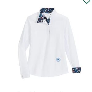 Essex Classics White Kids Shirt with Blue Accents